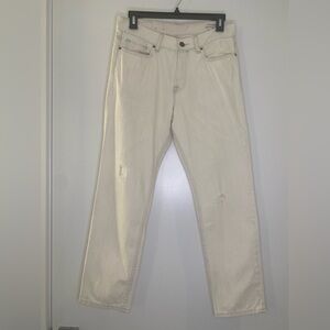 All Saints Casual Boho White Cream Jeans, loose fit